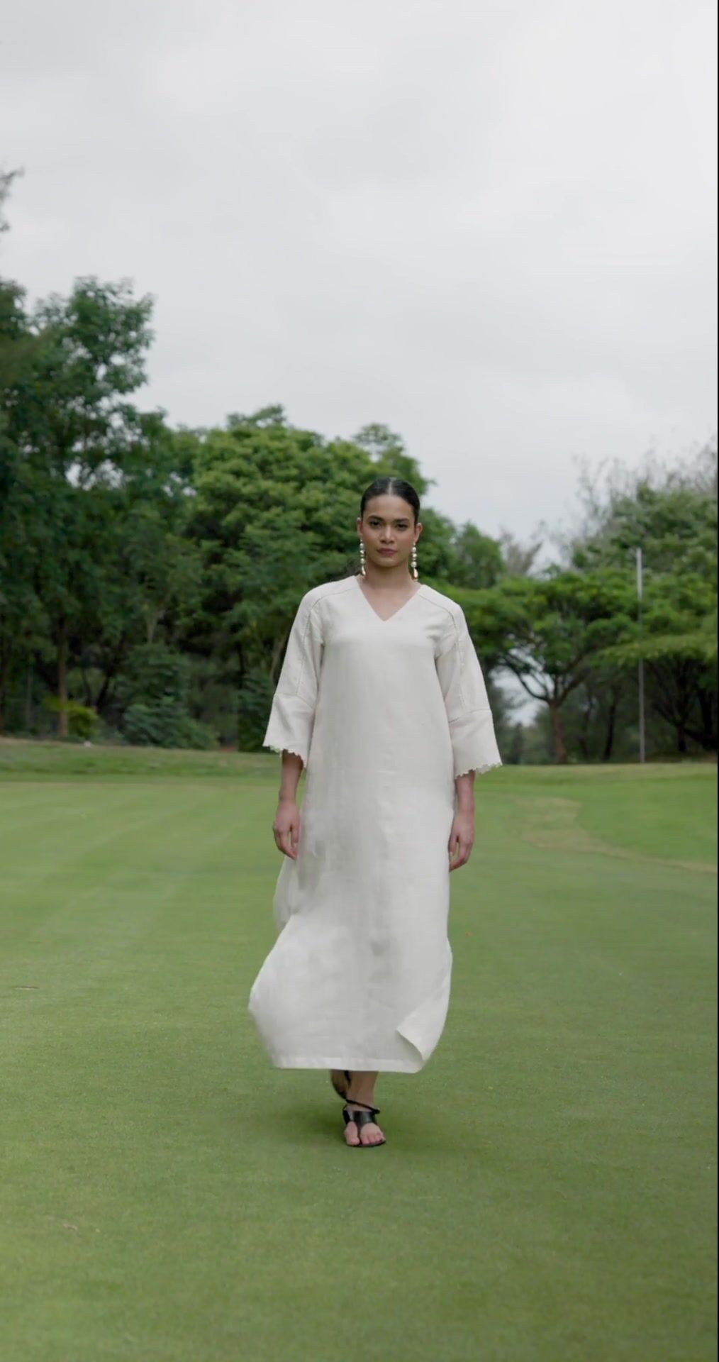 Shift Kaftan Dress - 100% Linen video preview
